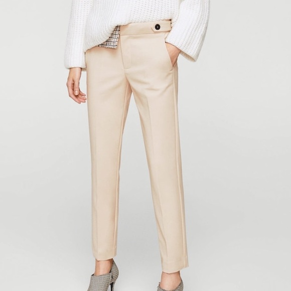 Mango Pants - Mango Cropped button pants